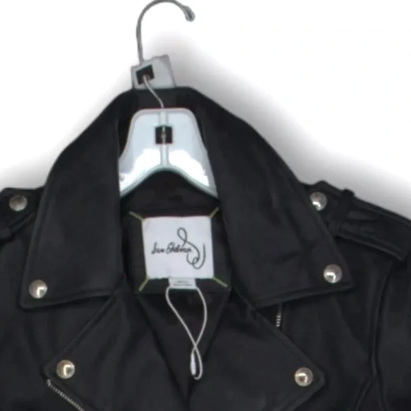 NEW [Sam Edelman] Black Long Sleeve Full Zipped Pockets Biker Womens Jacket Sz S - Picture 8 of 12